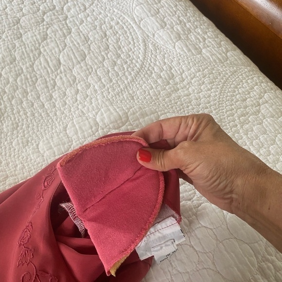 ALFRED Dunner classic pant suit vintage 80s/ 90s L Berry polyester sizeL pull on - Picture 9 of 14